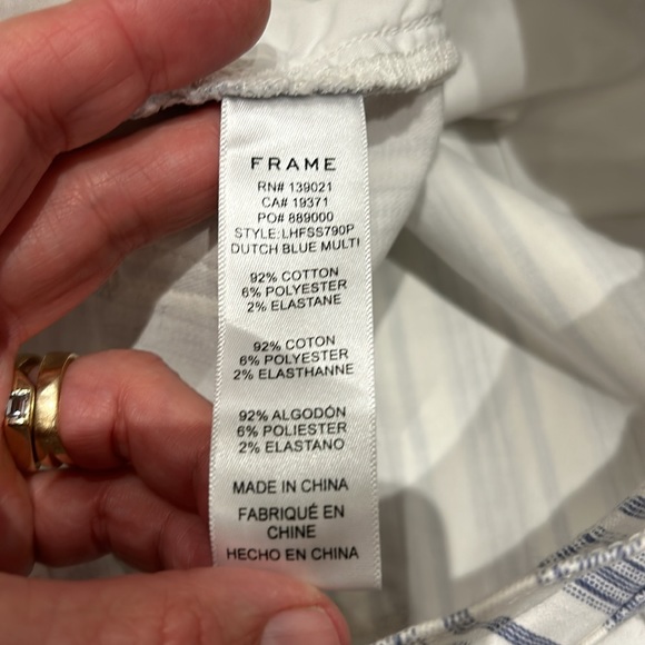 Frame Le high Flare blue/white striped jeans - Picture 5 of 9